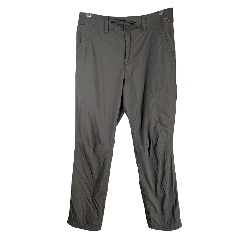 REI Co-op Hiking Pants Mens 32x30 Gray Nylon Fleece Lined Stretch Cargo Outdoor